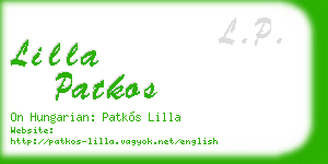 lilla patkos business card